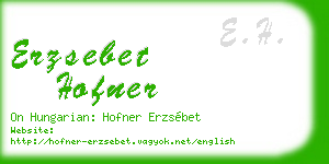 erzsebet hofner business card